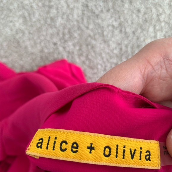 Alice + Olivia Crew Neck Shift Mini Dress Pink Size XS - Picture 4 of 6